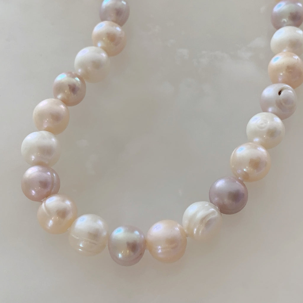 Divino Collar Fresh Water Pearls En Tonos Pasteles Modelo43-CLL-L16