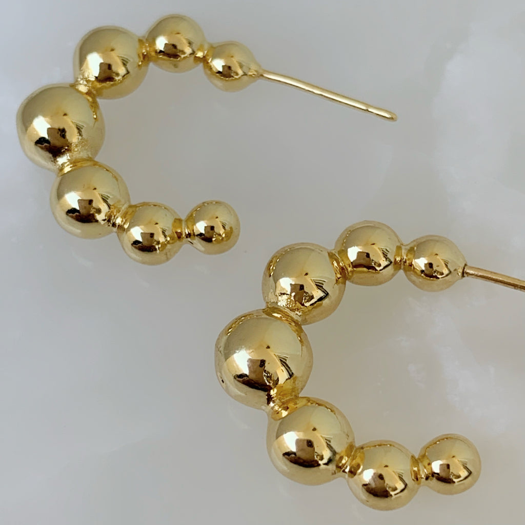 Brilla con Estilo Hoops Earrings en Oro Laminado 14-ARL-135