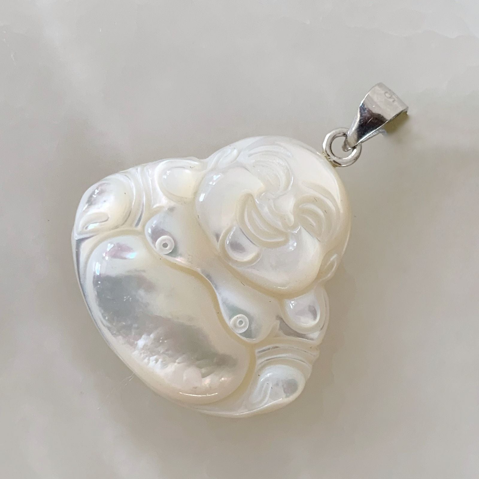 Dije Buda de Madre Perla con Plata 0.925 DI-925-02-L15