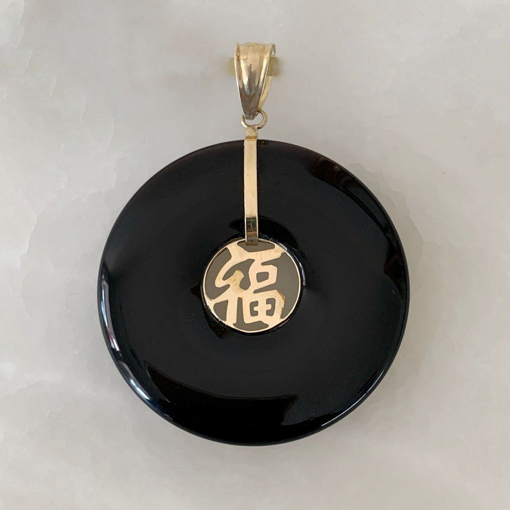 Dije Símbolo Fu Onix Oro Amarillo 14K DI-14-07-L79
