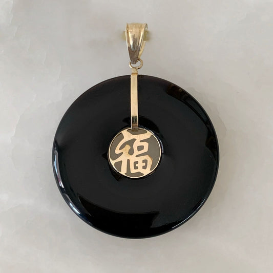 Dije Símbolo Fu Onix Oro Amarillo 14K DI-14-07-L79