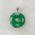 Dije Símbolo Fu de Jade Dyed con Plata 0.925 DI-925-11-L17