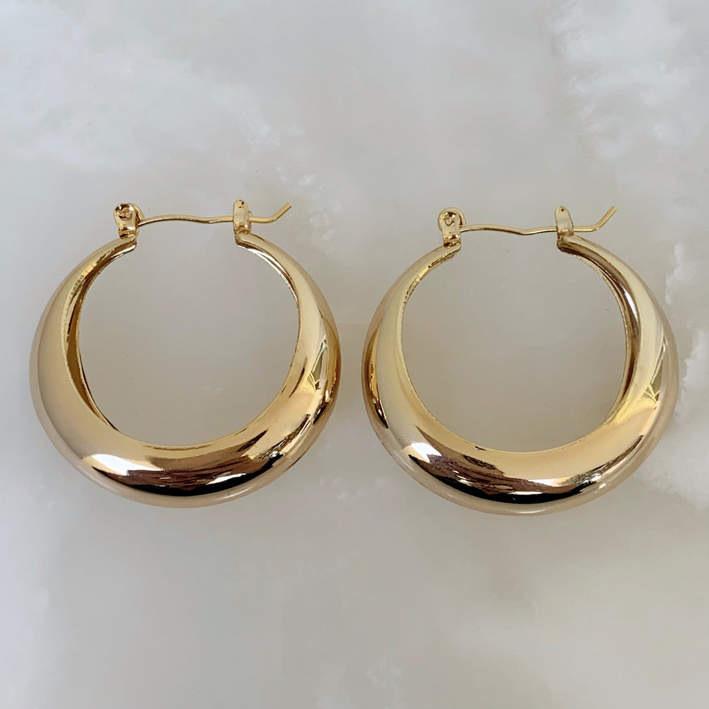 Brilla con Estilo Hoops Earrings en Oro Laminado 20-ARL-135