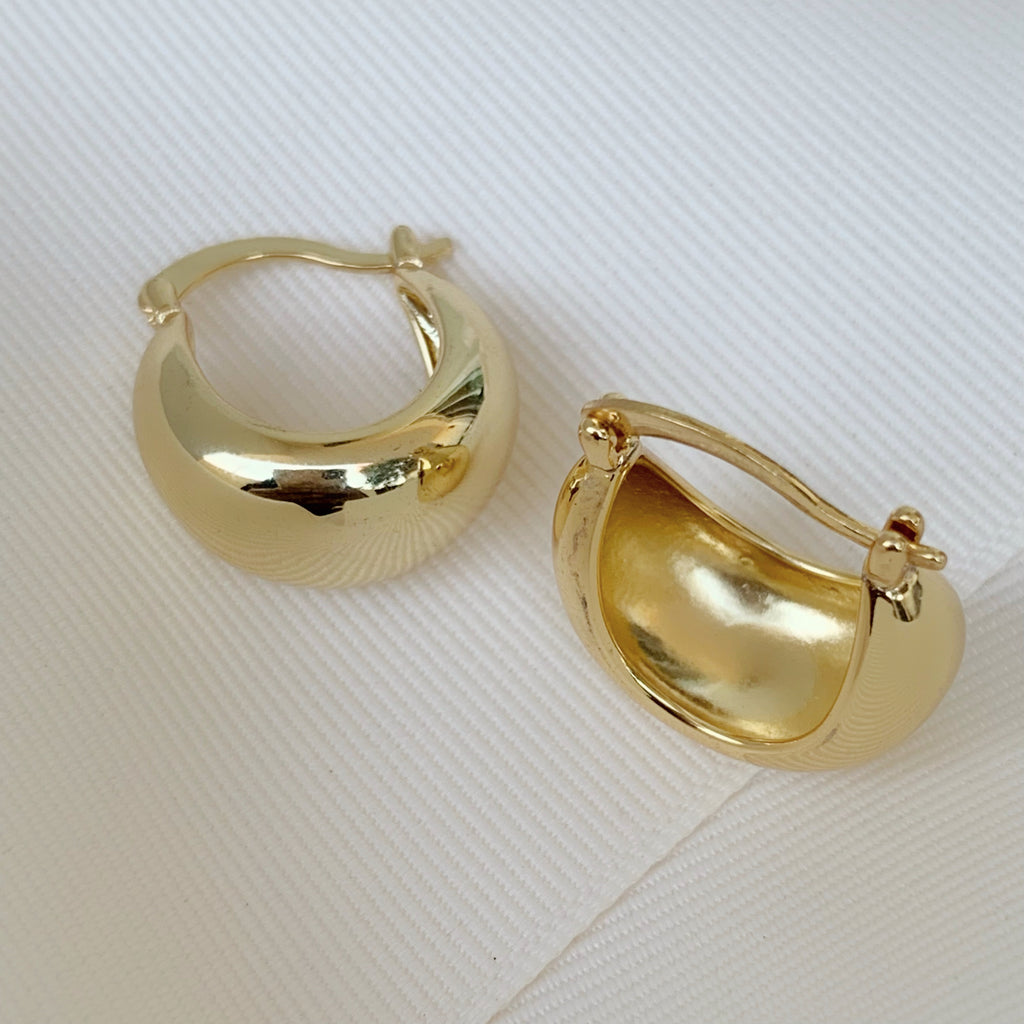 Brilla con Estilo Hoops Earrings en Oro Laminado 11-ARL-135