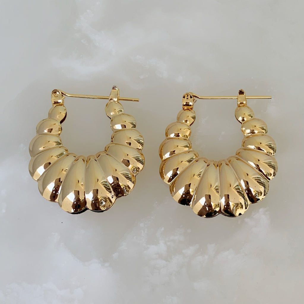 Brilla con Estilo Hoops Earrings en Oro Laminado 17-ARL-135