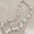 Exclusivo Collar de Perlas Cultivadas Barrocas con broche de Sterling Silver 33-CLL-L100