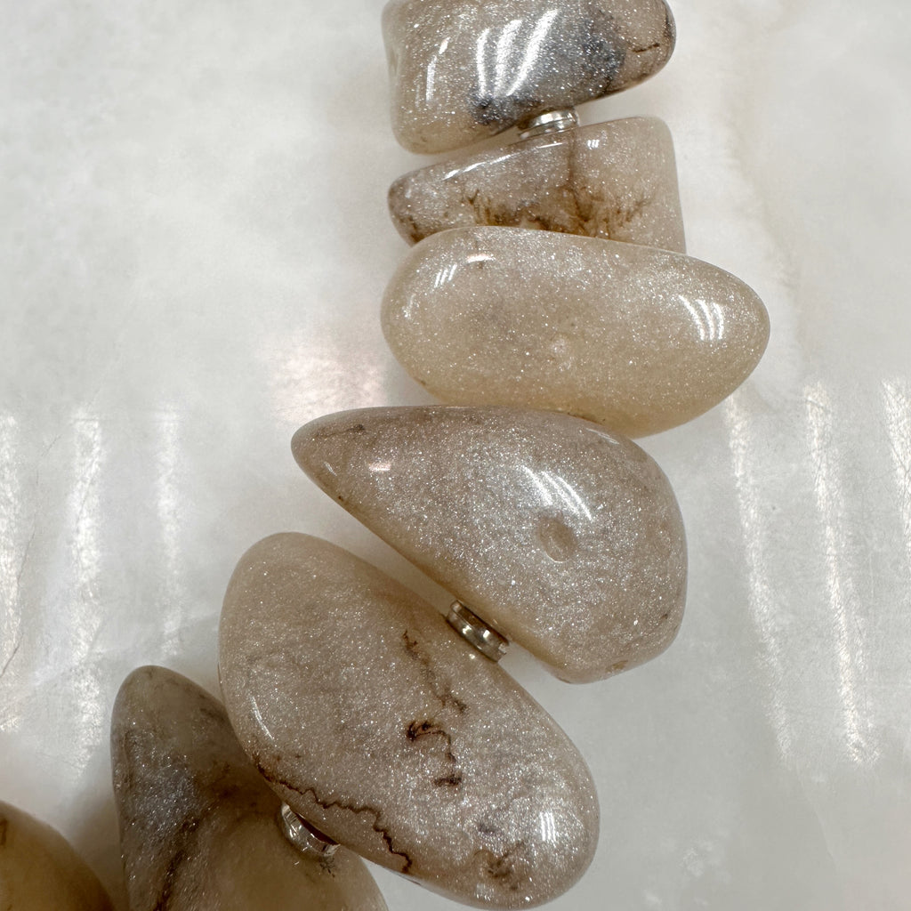 Pebbles Necklace Olive con Brazalete incluido 48-CLN-L10A00