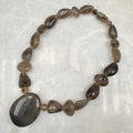 Pebbles Necklace Smoke Olive 61-CLN-L13A00