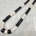 Pebbles Necklace Dark Noir/Off White con Brazalete incluido 39-CLN-L15A00