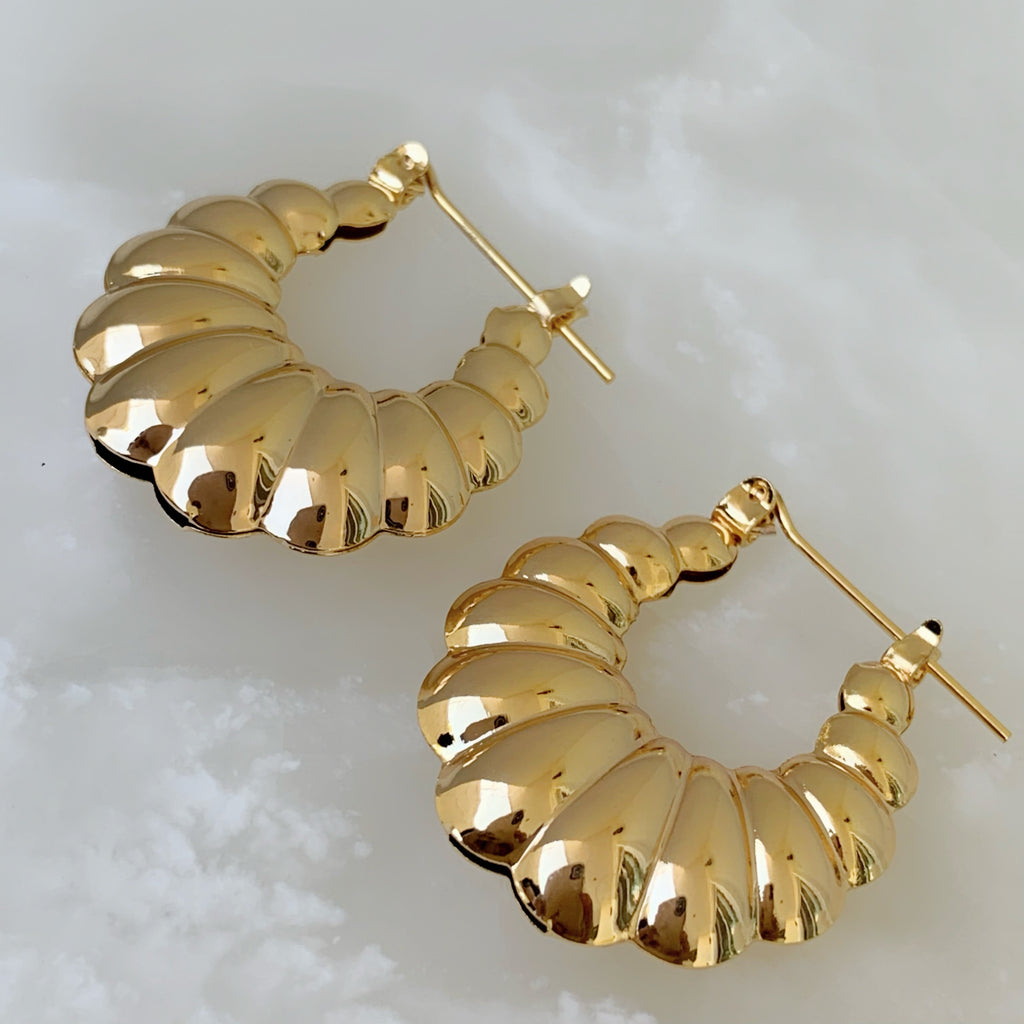 Brilla con Estilo Hoops Earrings en Oro Laminado 17-ARL-135