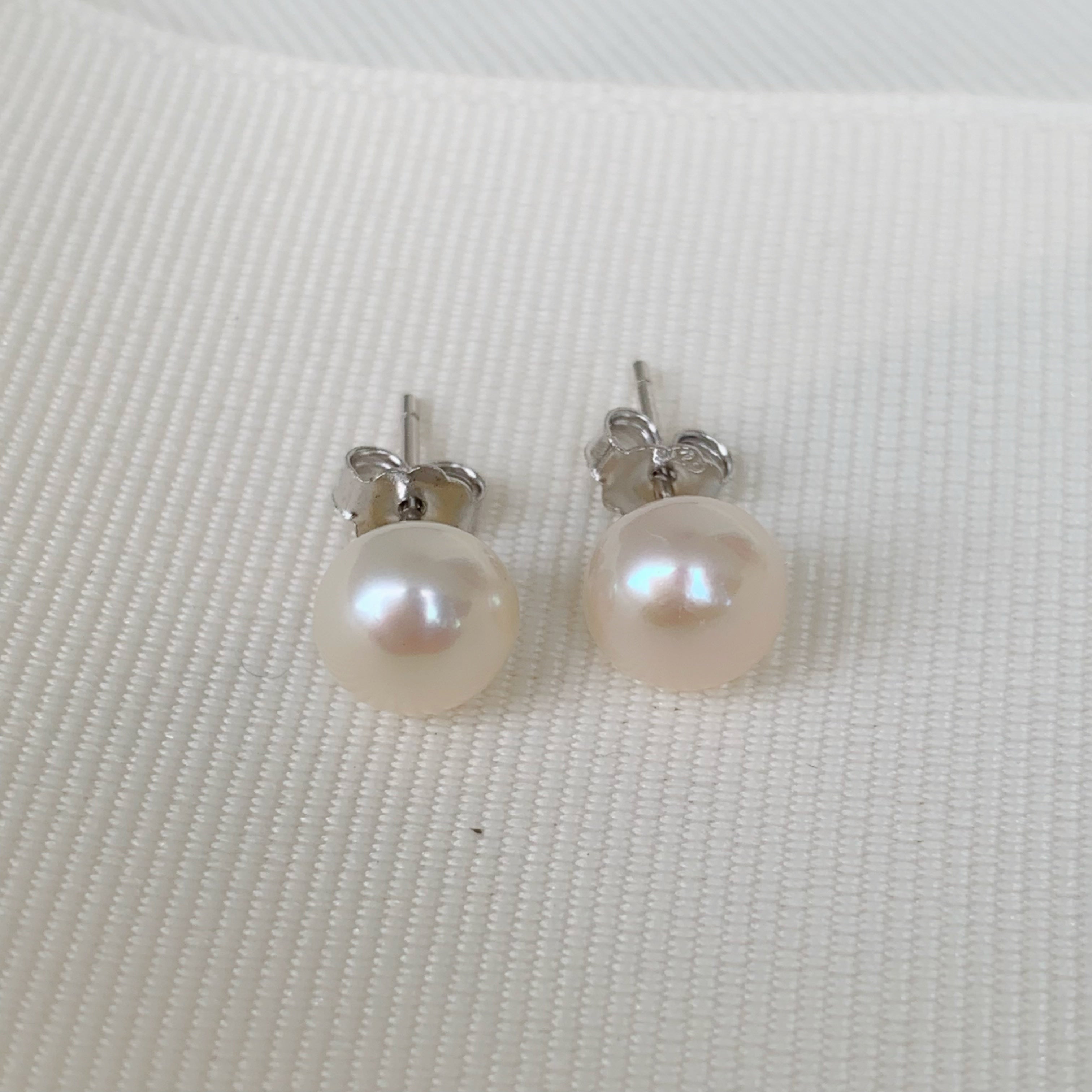 Aretes de Perla Cultivada Plata Ley 0.925 Modelo 93-AR-L2A5