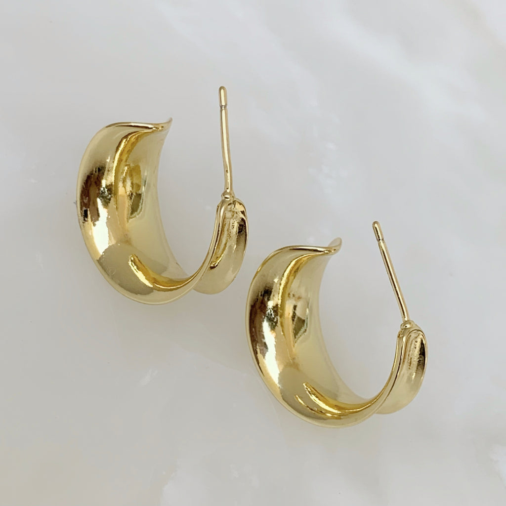 Brilla con Estilo Hoops Earrings en Oro Laminado 12-ARL-135