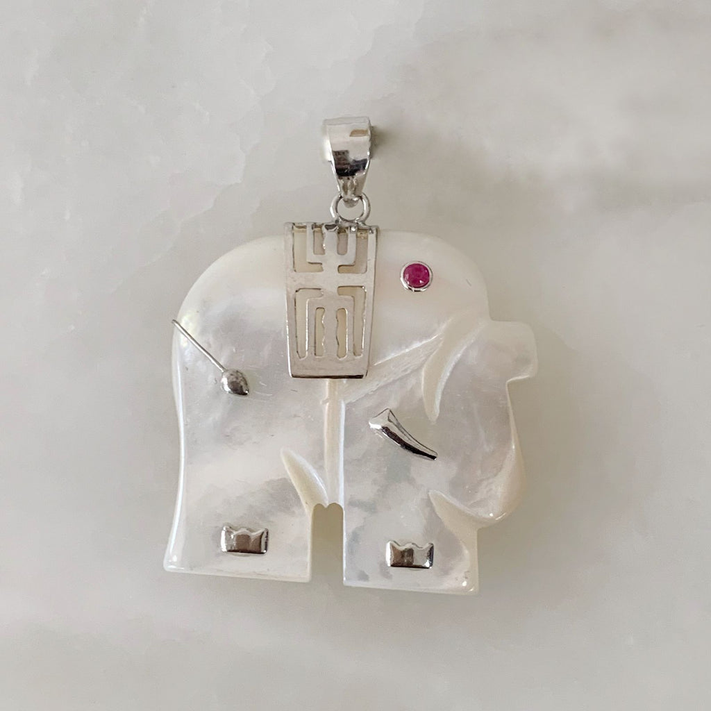 Dije Elefante de Madre Perla con Plata 0.925 DI-925-06-L15