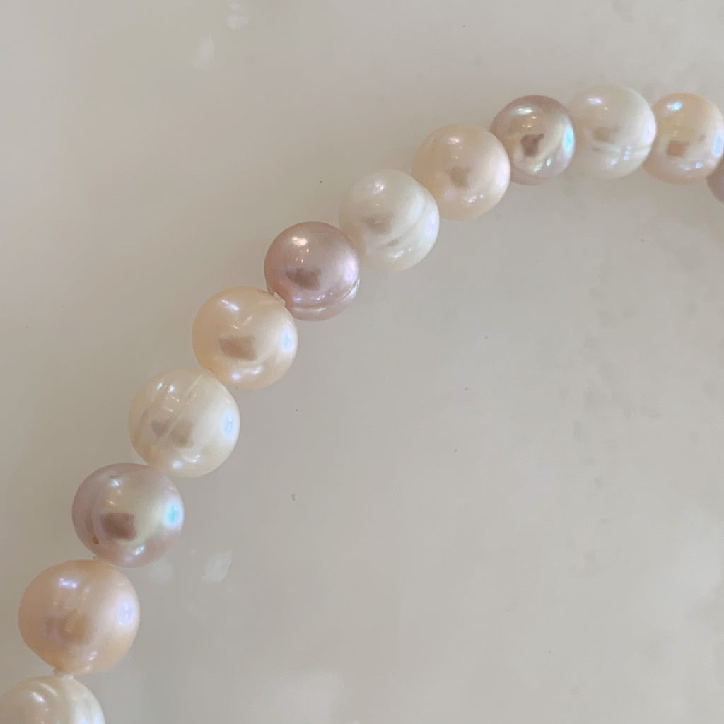 Divino Collar Fresh Water Pearls En Tonos Pasteles Modelo43-CLL-L16