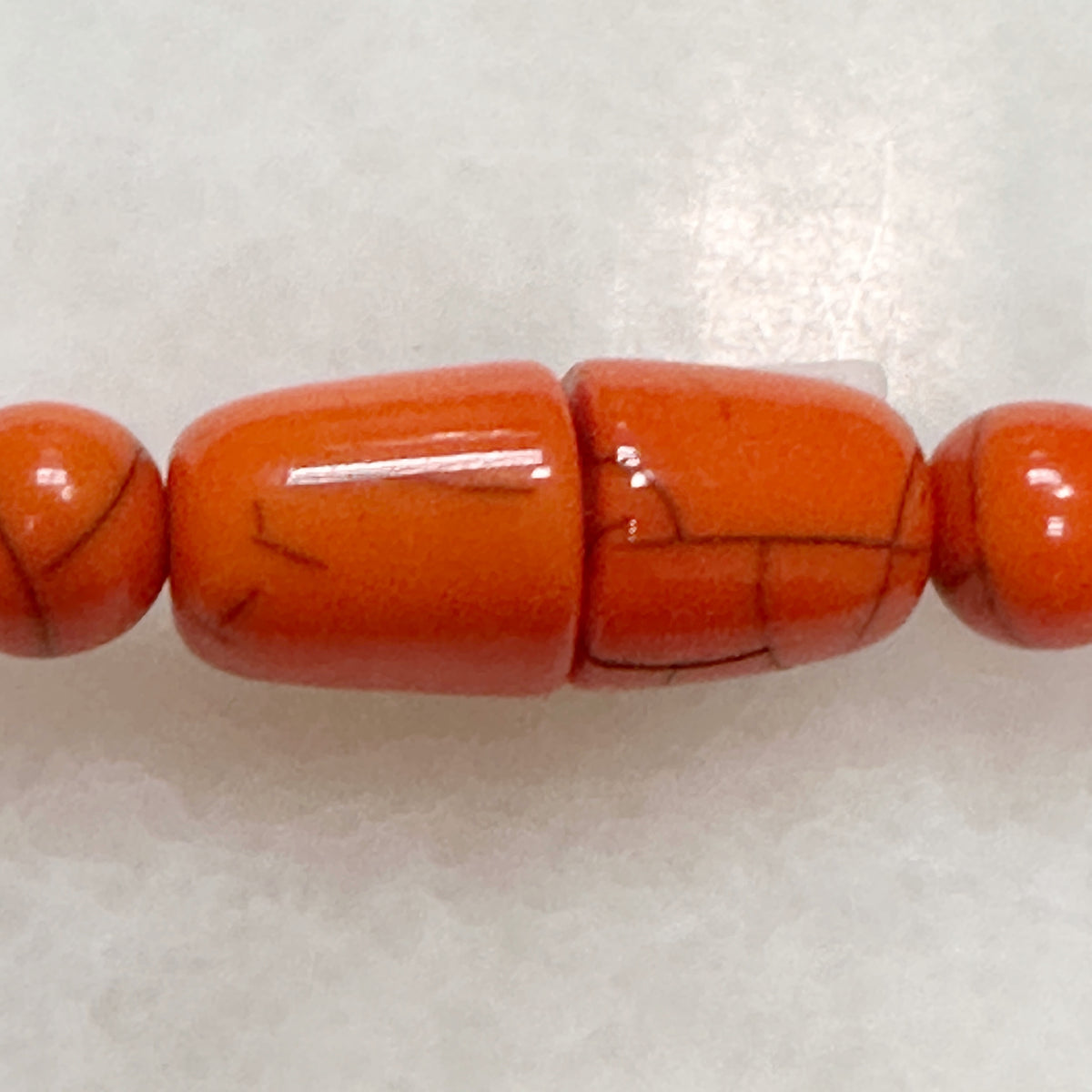 Pebbles Necklace Crackled Orange 54-CLN-L10A00