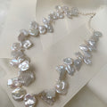 Exclusivo Collar de Perlas Keshi Sterling Silver Modelo 51-CLL-L49A00