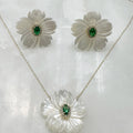 Exclusivo Juego de Cadena con Dije y Aretes en Plata Dorada 76-CD-AR-L17A50-L21A50