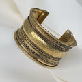 Hermoso Brazalete de Nepal en Brass 04-BNB-L6A00