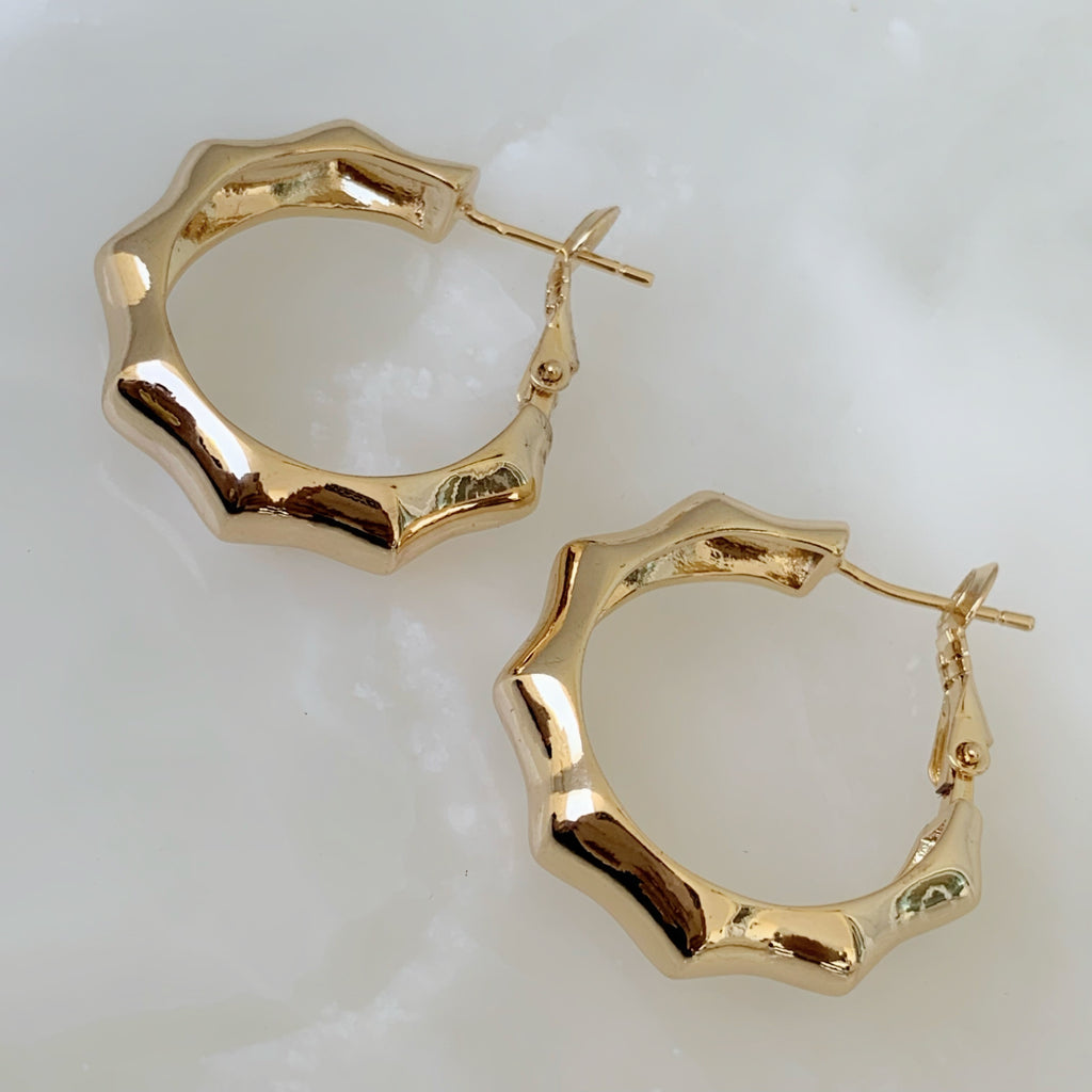 Brilla con Estilo Hoops Earrings en Oro Laminado 05-ARL-135