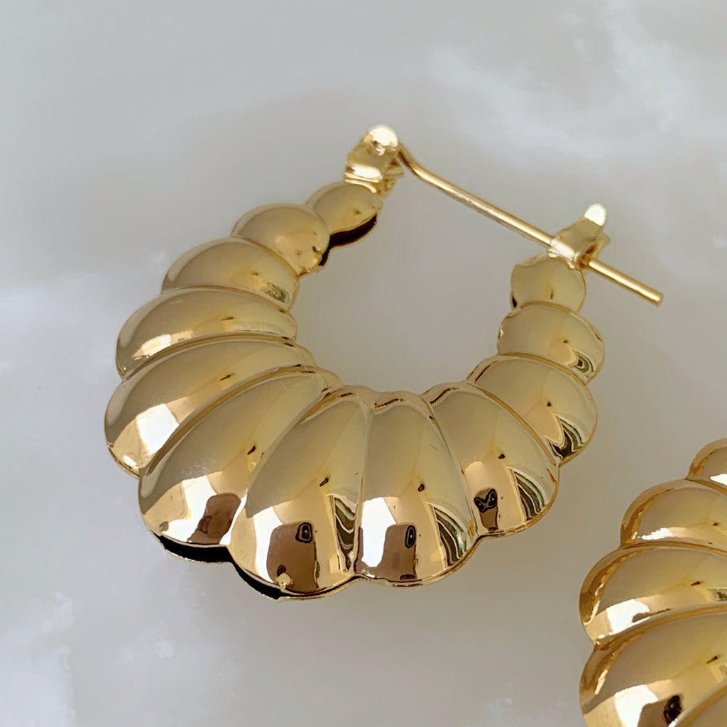 Brilla con Estilo Hoops Earrings en Oro Laminado 17-ARL-135