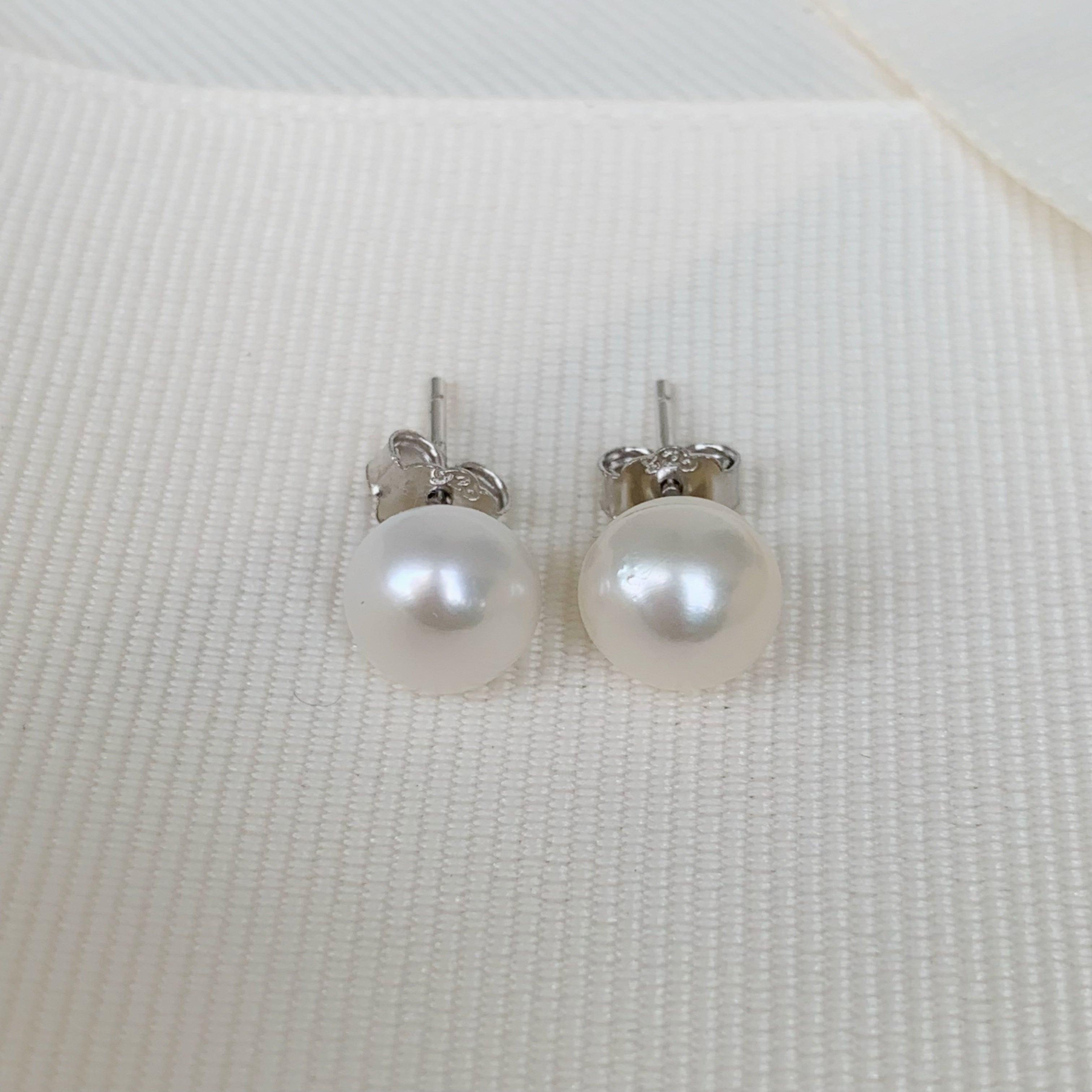 Aretes de Perla Cultivada Plata Ley 0.925 Modelo 93-AR-L2A5