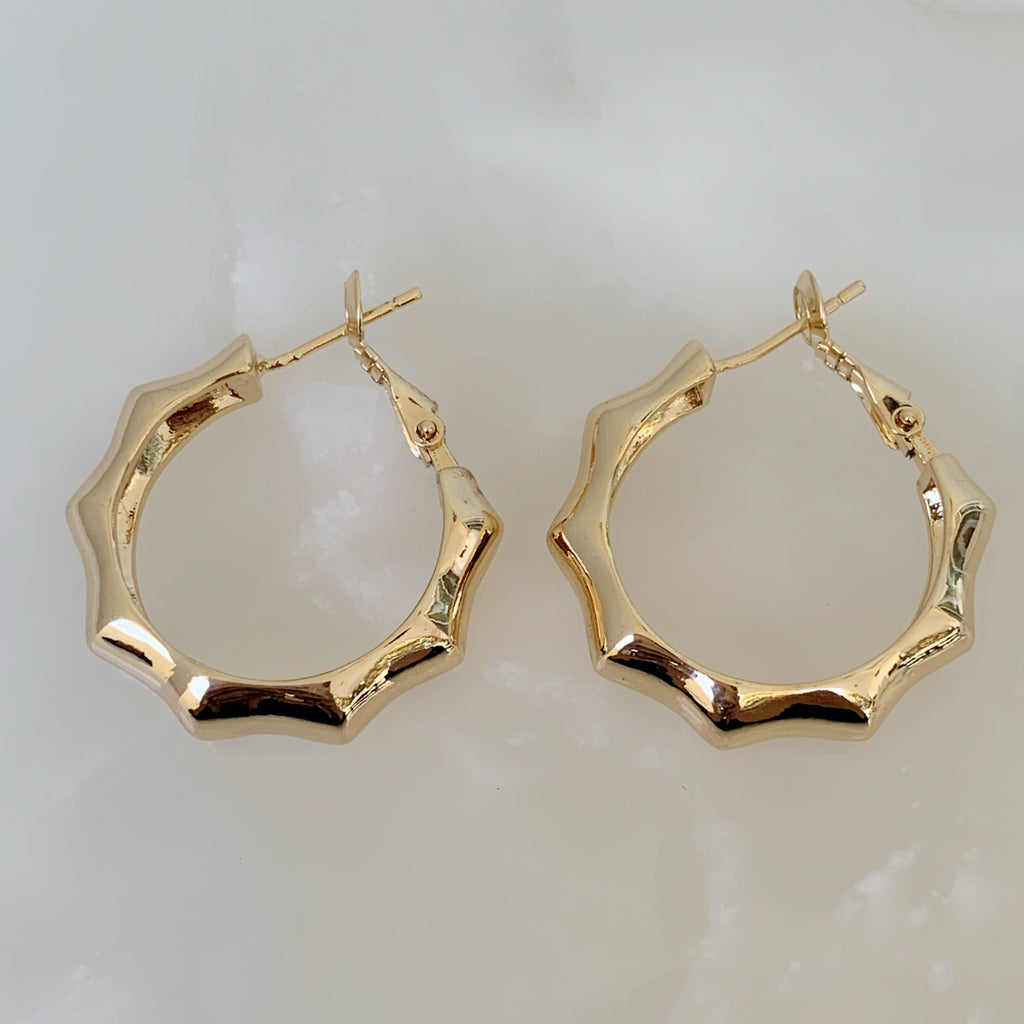 Brilla con Estilo Hoops Earrings en Oro Laminado 05-ARL-135