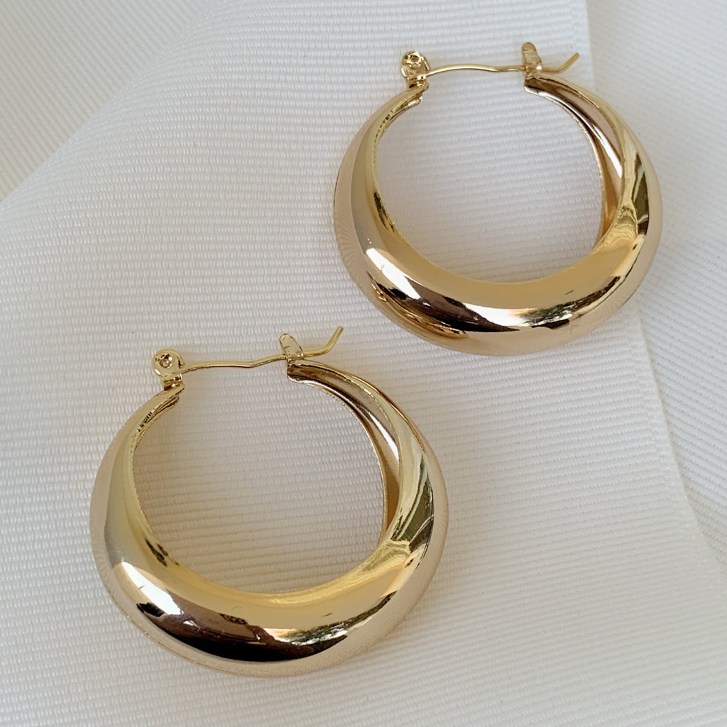 Brilla con Estilo Hoops Earrings en Oro Laminado 20-ARL-135