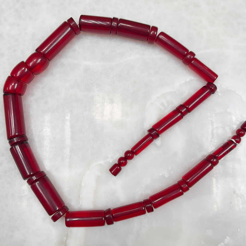 Pebbles Necklace Hot Red 59-CLN-L15A00