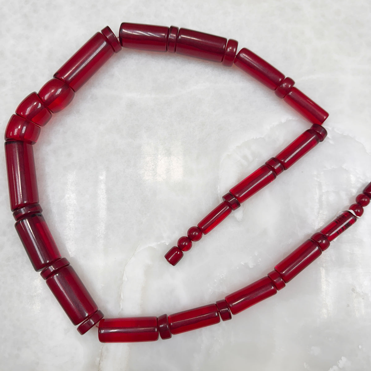 Pebbles Necklace Hot Red 59-CLN-L15A00