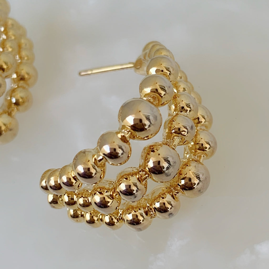 Brilla con Estilo Hoops Earrings en Oro Laminado 16-ARL-135