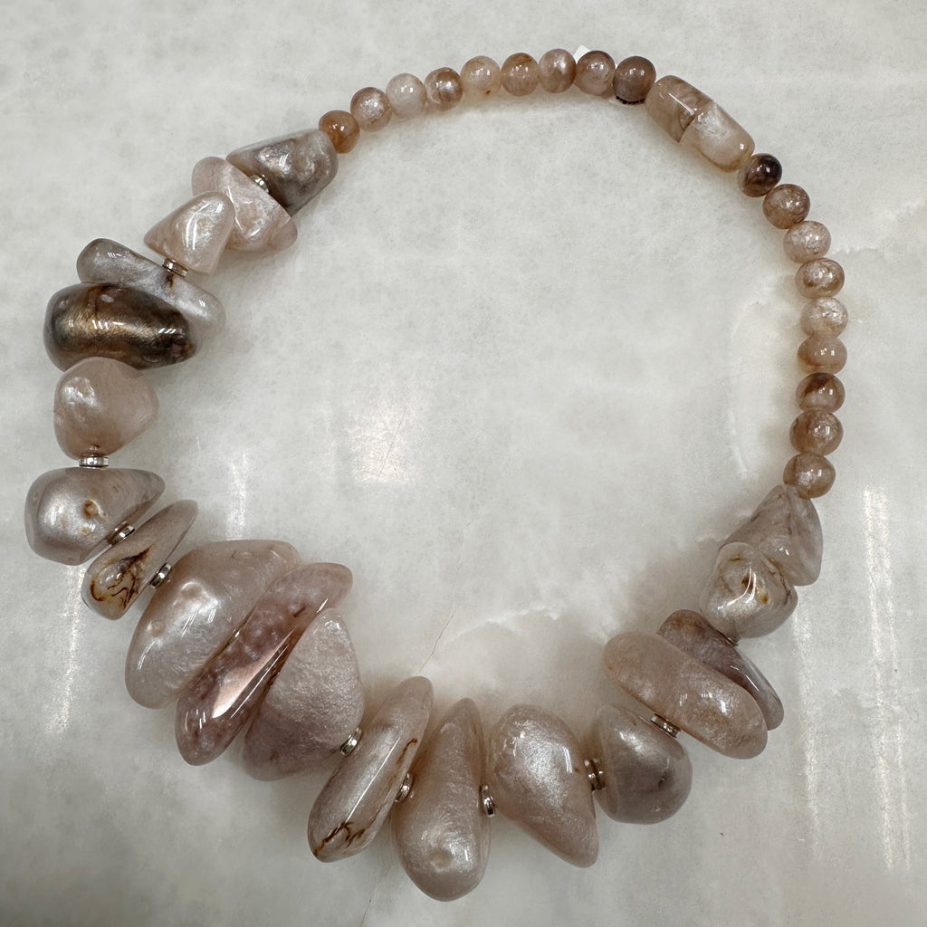 Pebbles Necklace Rose con Brazalete incluido 49-CLN-L10A00