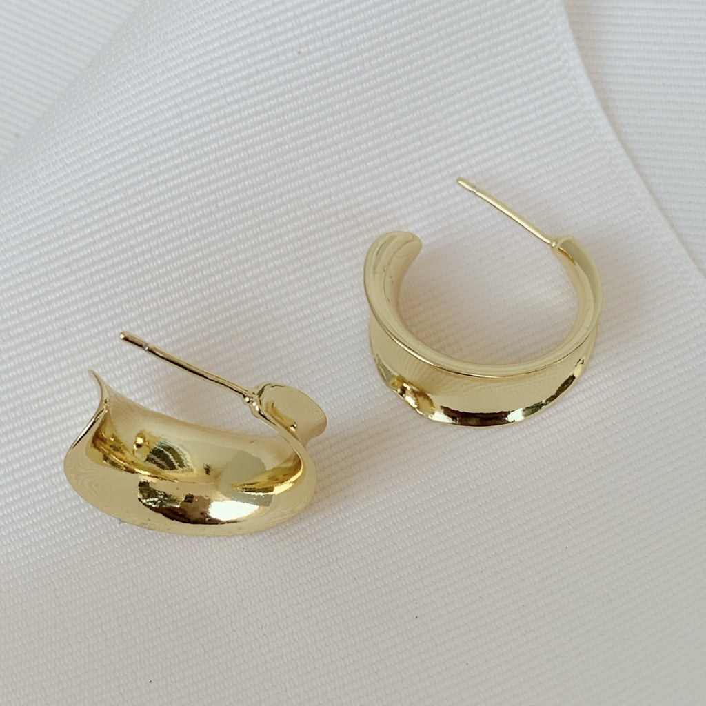 Brilla con Estilo Hoops Earrings en Oro Laminado 12-ARL-135