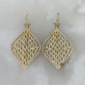 Exclusivos Aretes Largos en Plata Dorada Modelo 88-AR-L80A75