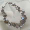 Exclusivo Collar de Perlas Keshi Sterling Silver Modelo 49-CLL-L49A00