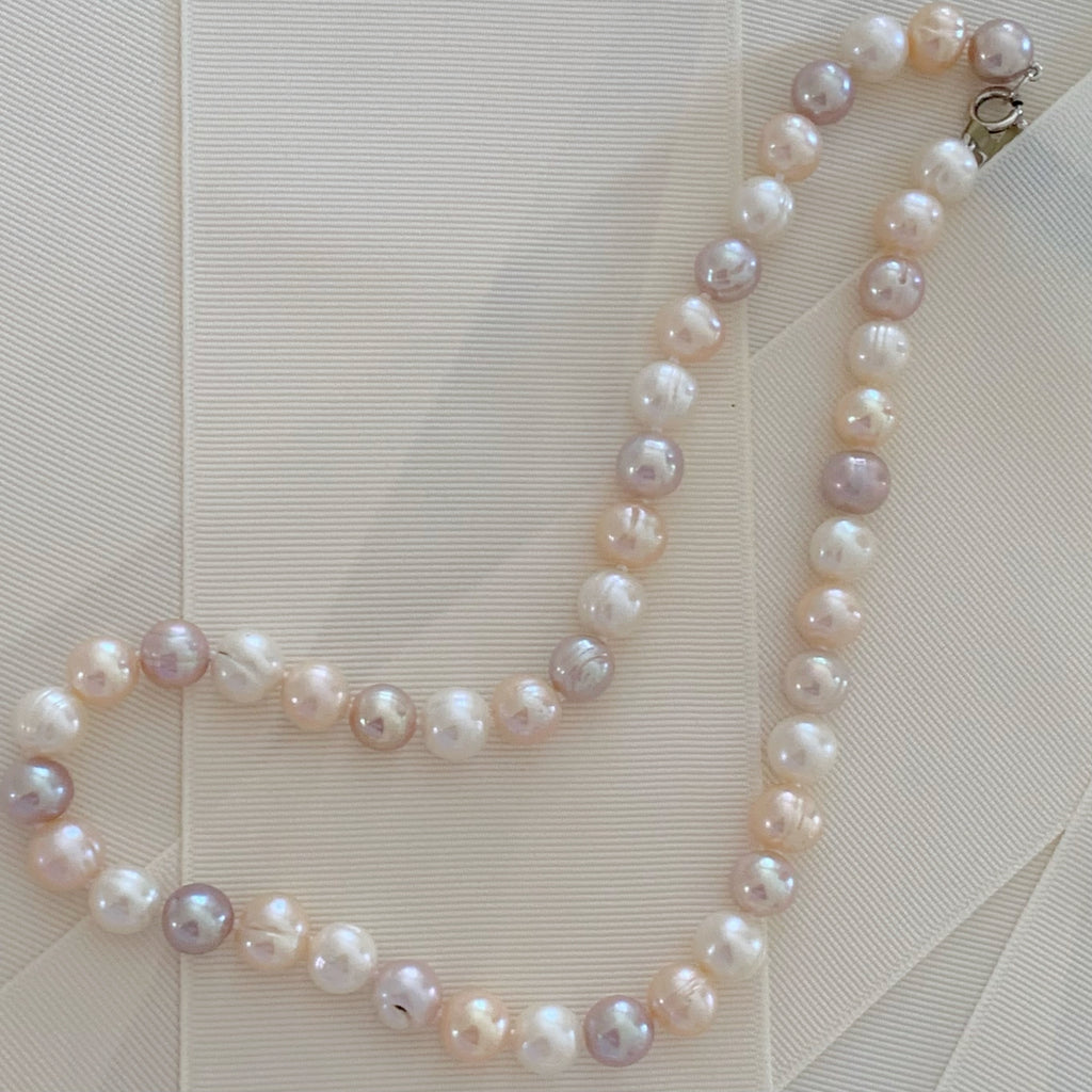 Divino Collar Fresh Water Pearls En Tonos Pasteles Modelo43-CLL-L13