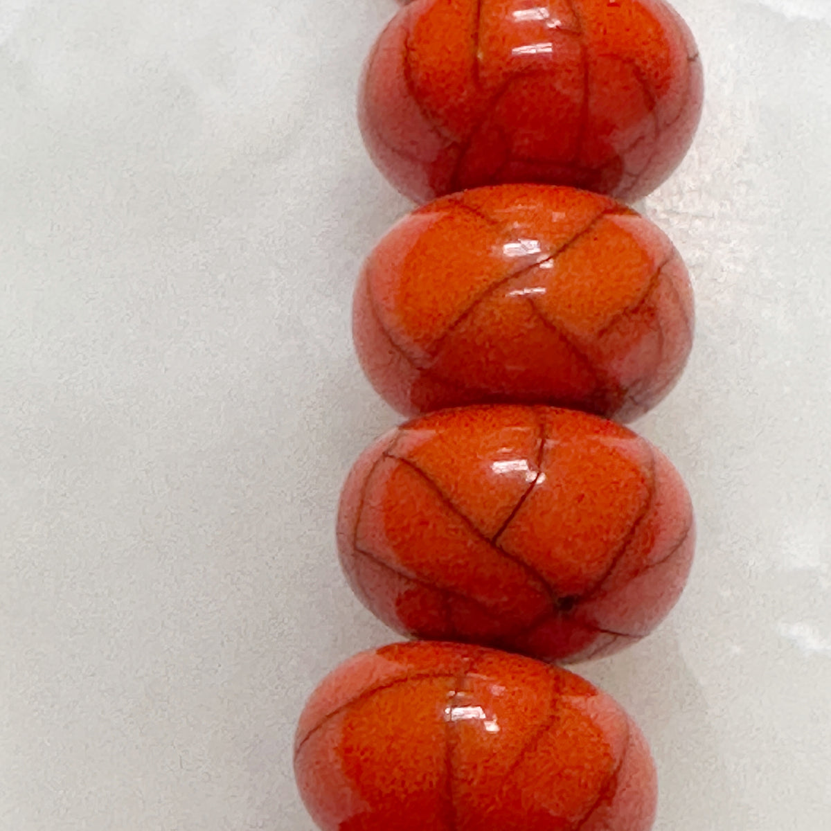 Pebbles Necklace Crackled Orange 54-CLN-L10A00