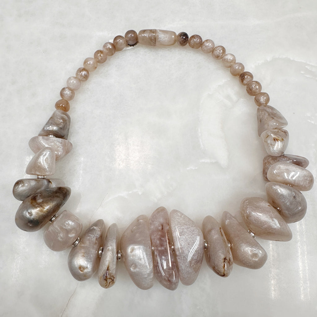 Pebbles Necklace Rose con Brazalete incluido 49-CLN-L10A00