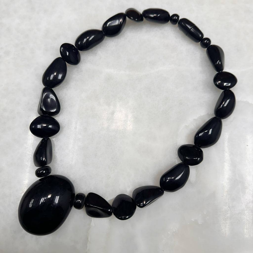 Pebbles Necklace Dark Noir con Brazalete incluido 41-CLN-L13A00