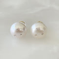 Aretes Perla Natural y Plata Dorada 04-AR-L9A00