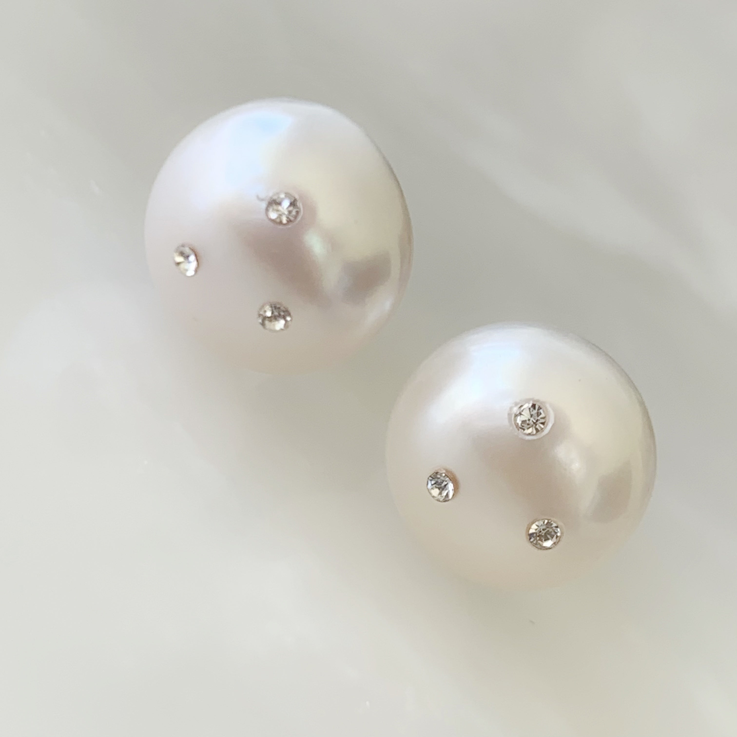 Aretes Perla Natural y Plata Dorada 04-AR-L9A00