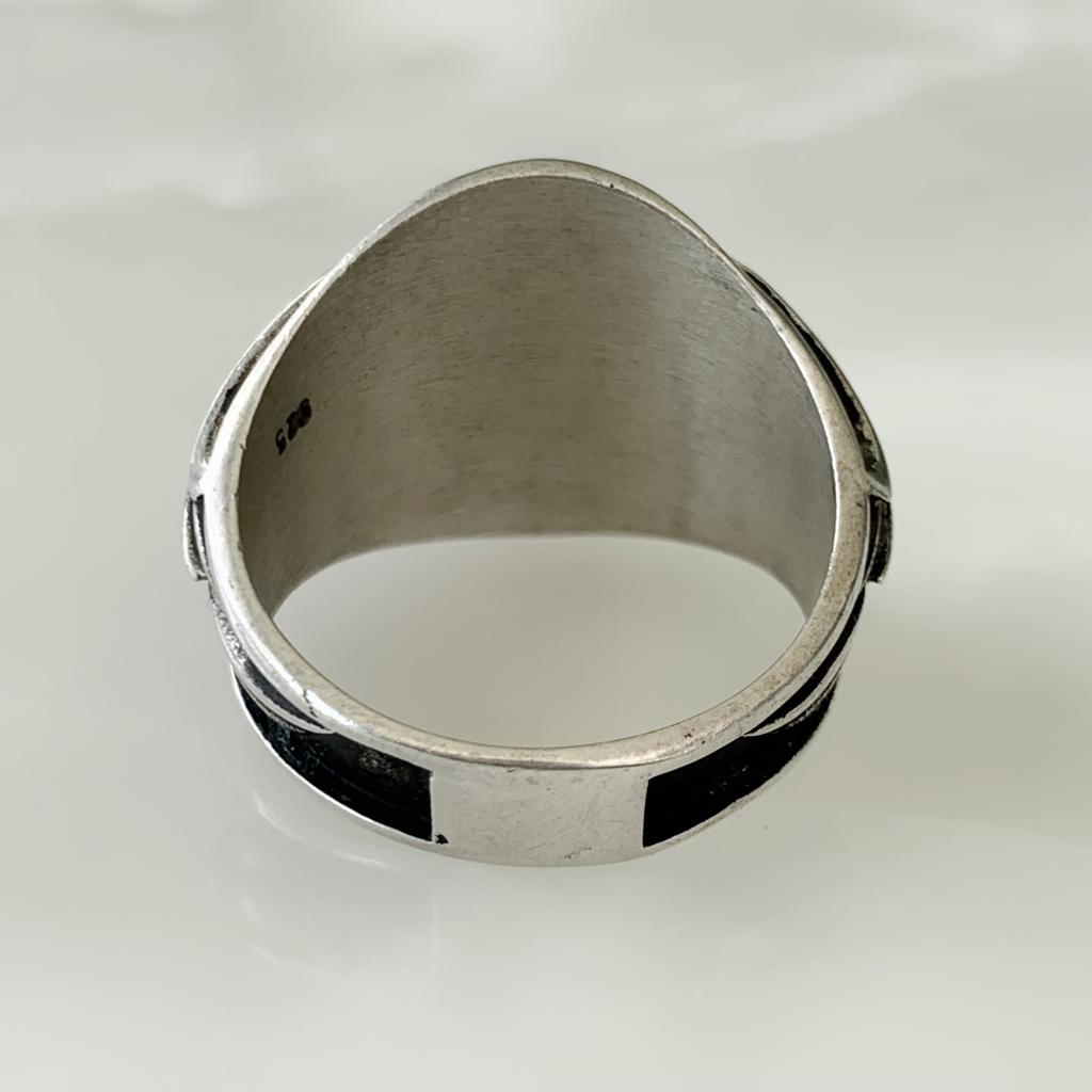 Anillo Turco Plata Pavonada 11-PANE-14-12A3