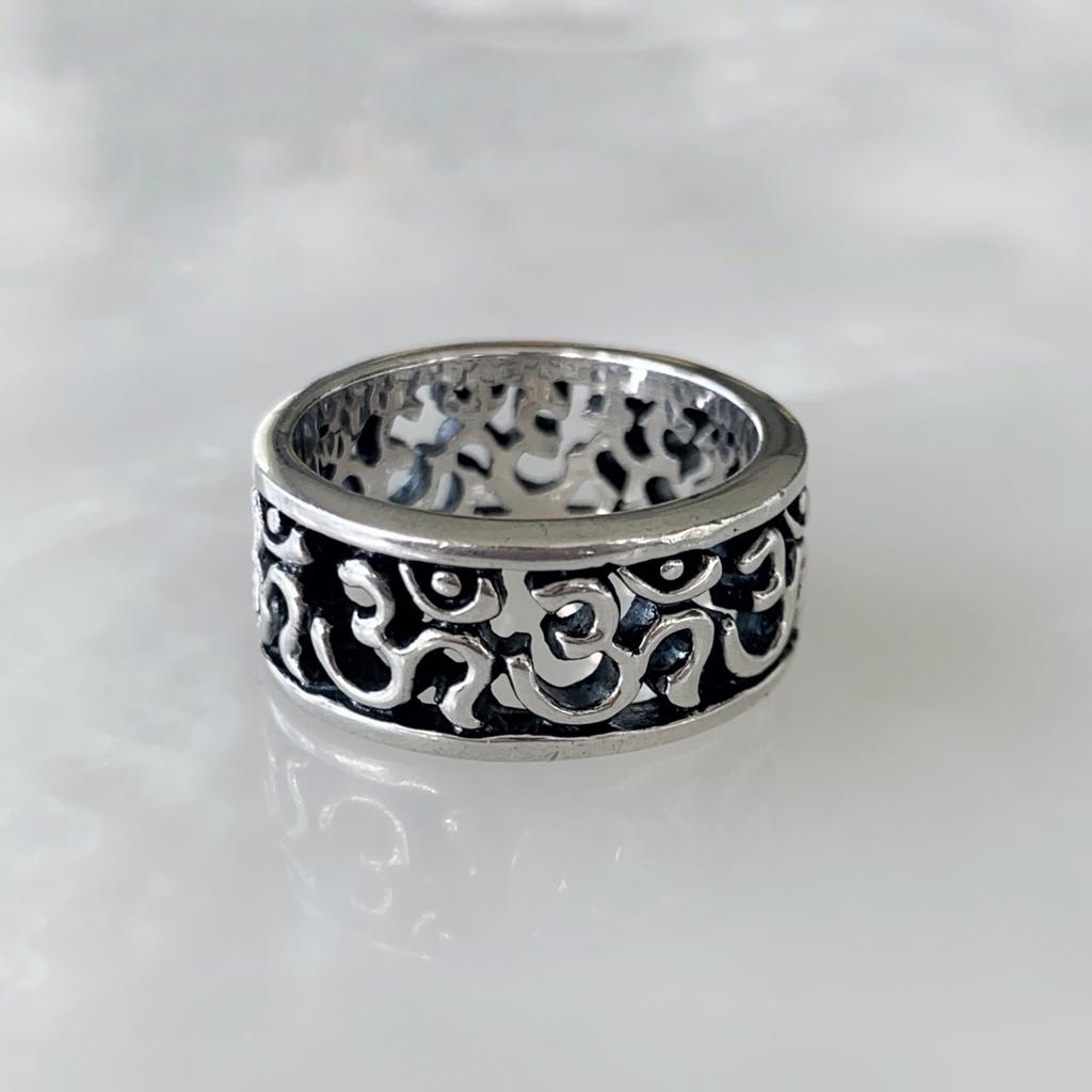 Anillo Mantra de la Meditación en Plata  02-PANE-DZY13